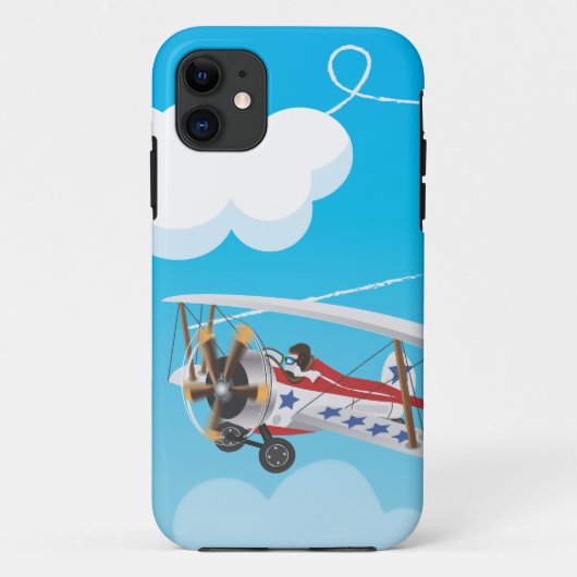 Flying-Cartoon mit zwei Flugzeug Case-Mate iPhone Hülle (Rückseite)