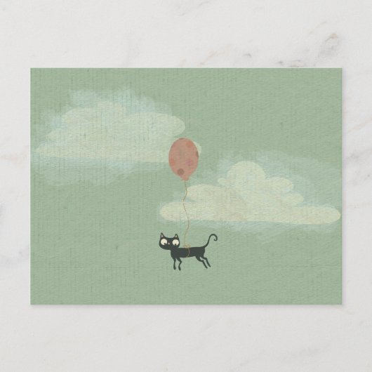 Flying Cat Postcard Postkarte (Vorderseite)