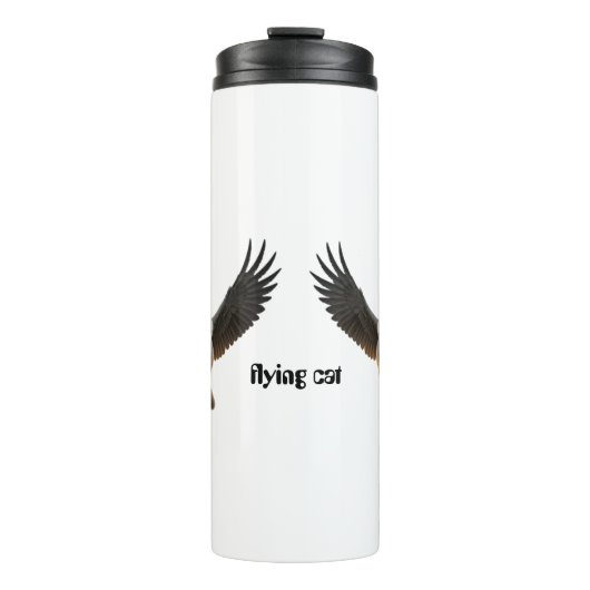 Flying Cat Travel Mug Thermosbecher (Vorderseite)