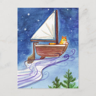 Flying Catboat #1 Postcard Postkarte