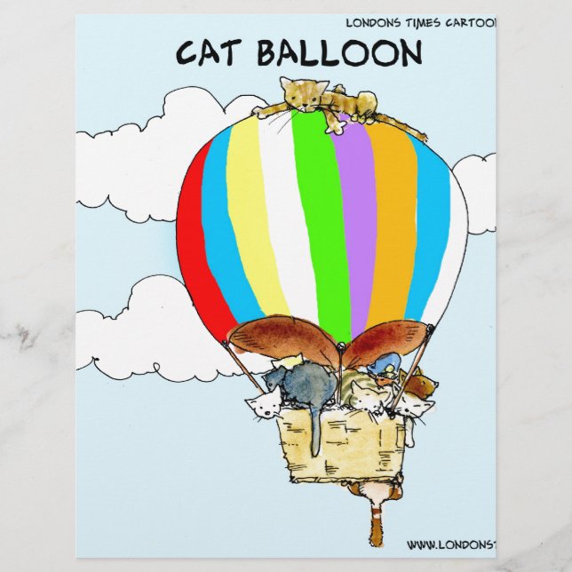 Flying Cats Funny Cartoon (Vorderseite)