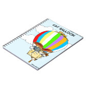 Flying Cats Funny Cartoon Notizblock (Linke Seite)