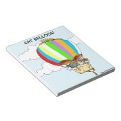 Flying Cats Funny Cartoon Notizblock (angewinkelt)