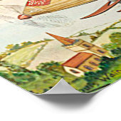 Flying Cats von Louis Wain Poster (Ecke)