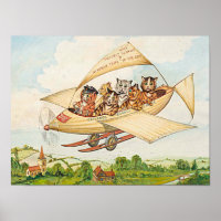 Flying Cats von Louis Wain
