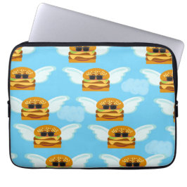 Flying Cheeseburgers Epic Food Cartoon Fun Laptopschutzhülle