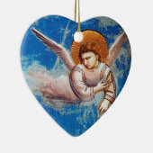 FLYING CHRISTMAS ANGELN IN BLAU.FLUG IN ÄGYPTEN KERAMIK ORNAMENT (Rechts)