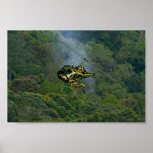 Flying Circus Helicopter Vietnem Jungle Poster