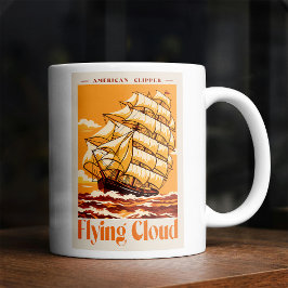 Flying Cloud American Clipper Ship Vintage Poster Kaffeetasse