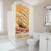 Flying Cloud Amerikanisches Clipper-Schiff Vintage Duschvorhang (Beispiel)