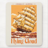 Flying Cloud Amerikanisches Clipper-Schiff Vintage Mousepad (Vorne)