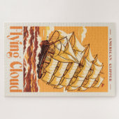 Flying Cloud Amerikanisches Clipper-Schiff Vintage Puzzle (Horizontal)