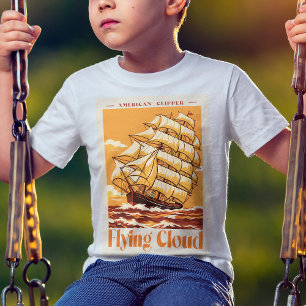 Flying Cloud Amerikanisches Clipper-Schiff Vintage T-Shirt