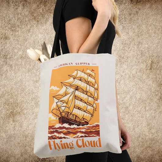 Flying Cloud Amerikanisches Clipper-Schiff Vintage Tasche