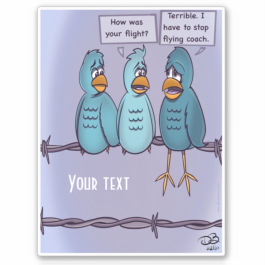 Flying Coach Custom Cut Stickers Aufkleber (Vorderseite)