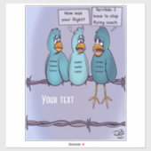 Flying Coach Extra große, benutzerdefinierte Schne Aufkleber (Blatt)