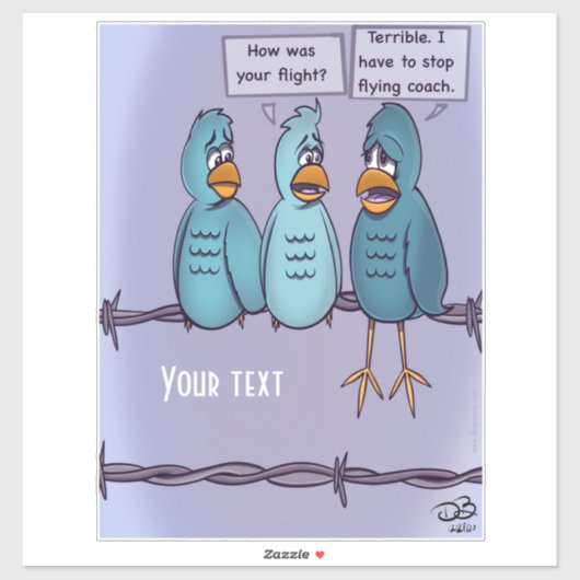 Flying Coach Extra große, benutzerdefinierte Schne Aufkleber (Blatt)