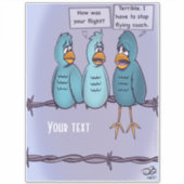 Flying Coach Extra große, benutzerdefinierte Schne Aufkleber (Vorderseite)