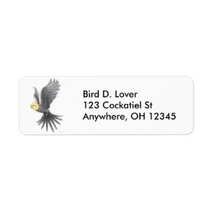 Flying Cockatiel-Label
