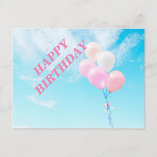 Flying Colorful Balloons Postkarte