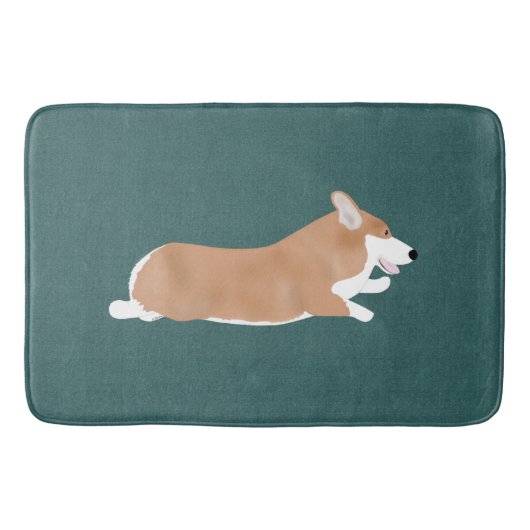 Flying Corgi Bathmat Badematte (Vorderseite)
