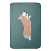 Flying Corgi Bathmat Badematte (Vorderseite Vertikal)