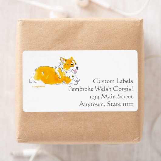 Flying Corgi Custom Labels (Insitu)