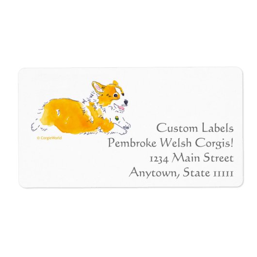 Flying Corgi Custom Labels (Vorne)