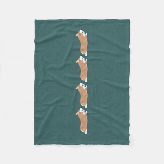 Flying Corgis Fleece Blanket (Vorderseite)