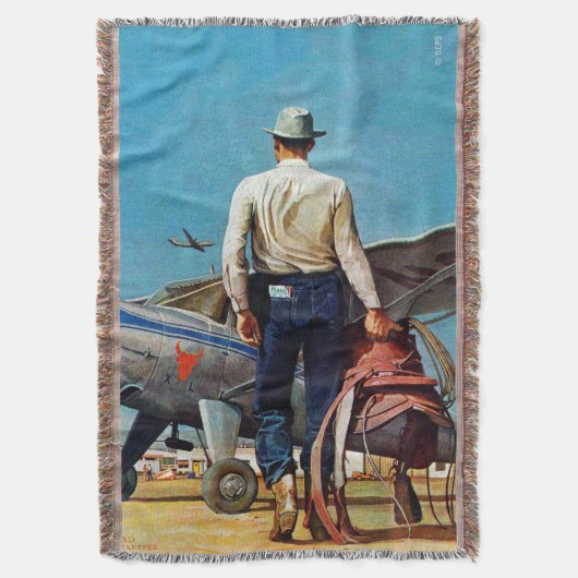 Flying Cowboy von Mead Schäffer Decke (Vorderseite Vertikal)