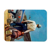 Flying Cowboy von Mead Schäffer Magnet (Horizontal)