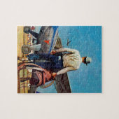 Flying Cowboy von Mead Schäffer Puzzle (Horizontal)