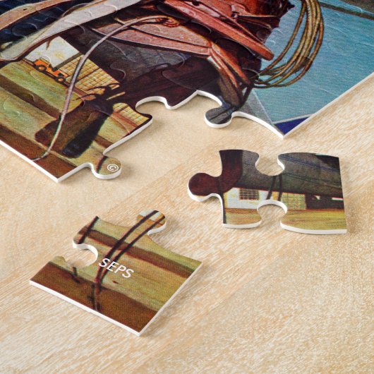 Flying Cowboy von Mead Schäffer Puzzle (Seite)