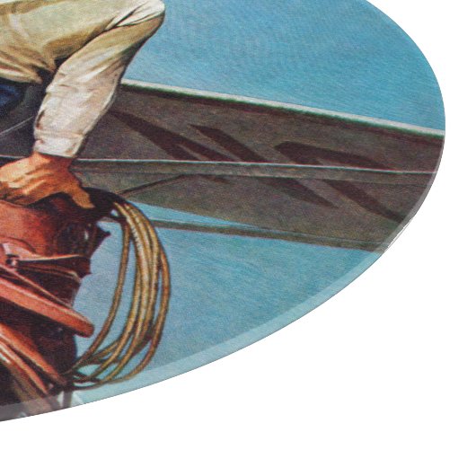 Flying Cowboy von Mead Schäffer Schneidebrett (Ecke)