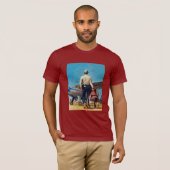 Flying Cowboy von Mead Schäffer T-Shirt (Vorne ganz)