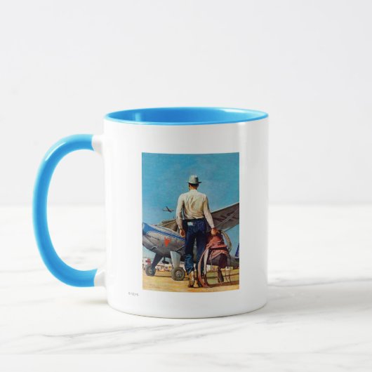 Flying Cowboy von Mead Schäffer Tasse (Links)