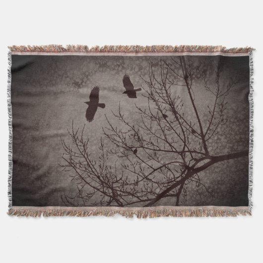 Flying Crows Tree Branches Birds Gothic Decke (Vorderseite)