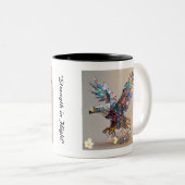 "Flying Crystal Eagle" Zweifarbige Tasse (VorderseiteRechts)
