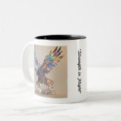 "Flying Crystal Eagle" Zweifarbige Tasse (Vorderseite Links)