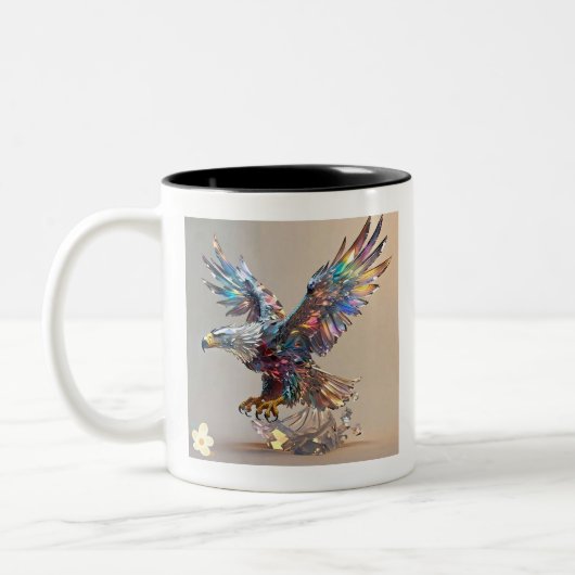 "Flying Crystal Eagle" Zweifarbige Tasse (Links)