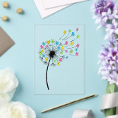 Flying cute bears dandelion flow acryleinladungen (In Situ (Hochzeit))