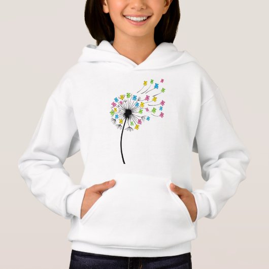 Flying cute bears dandelion flow hoodie (Vorderseite)