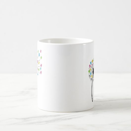 Flying cute bears dandelion flow kaffeetasse (Mittel)