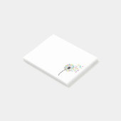 Flying cute bears dandelion flow post-it klebezettel (angewinkelt)