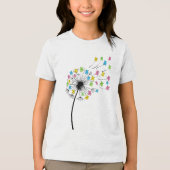 Flying cute bears dandelion flow Tri-Blend shirt (Vorderseite)