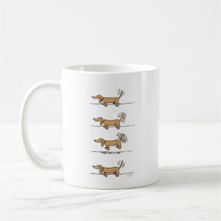 Flying Dackel Braune Tasse