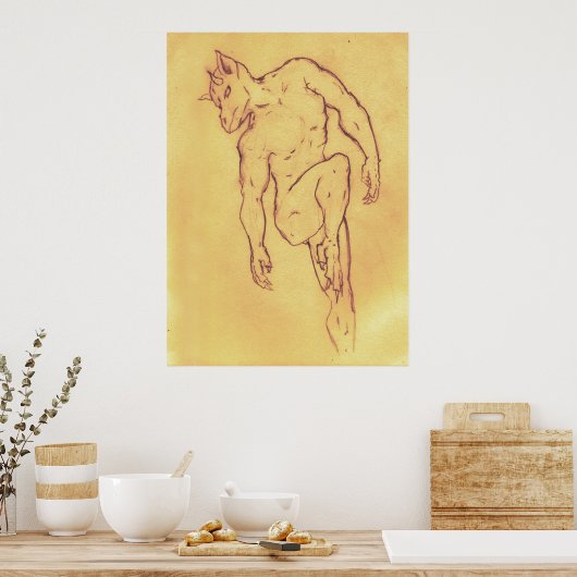 Flying Demon Poster (Küche)