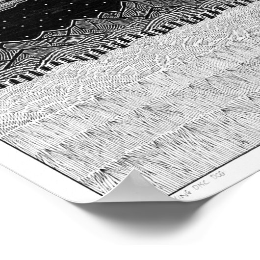 Flying Disk Dog Poster (Ecke)