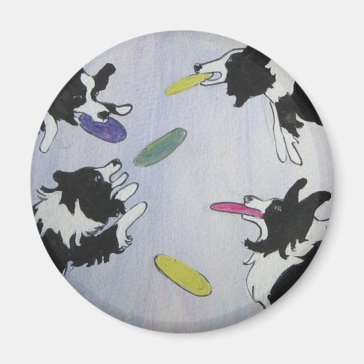 Flying Disk Hunde Magnet (Vorne)