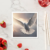 Flying Dove & Cloudy Sunny Sky Serviette (Beispiel)